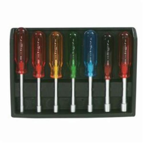Weller&reg; 127TB Nut Driver Set, #6 to #12, 7 Pieces, Plastic Handle