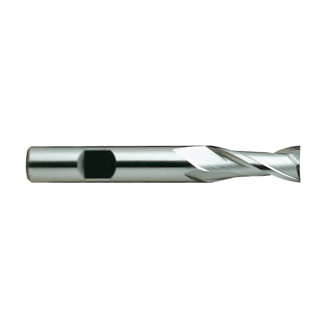 YG-1 01185 Series E1030 Center Cut Regular Length Single End Standard Square End Mill, 1-1/8 in Dia Cutter, 1-5/8 in Length of Cut, 2 Flutes, 1 in Dia Shank, 4-1/8 in OAL, Bright/Uncoated