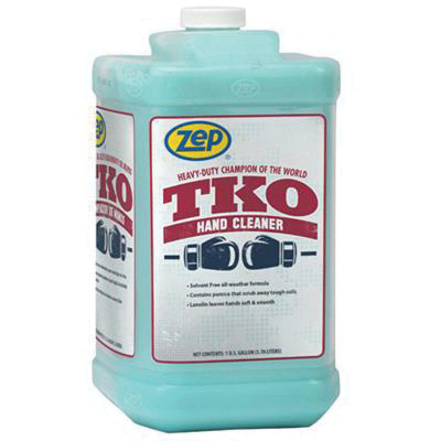 Zep&reg; R54824 TKO Hand Cleaner, 1 gal, Bottle Package, Liquid, Lemon Like, Blue/Green/Opaque