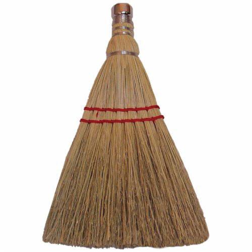 Zephyr&reg; 35275 Whisk Broom, Corn/Fiber Bristle, 4 in W, Plastic Handle, 10 in OAL