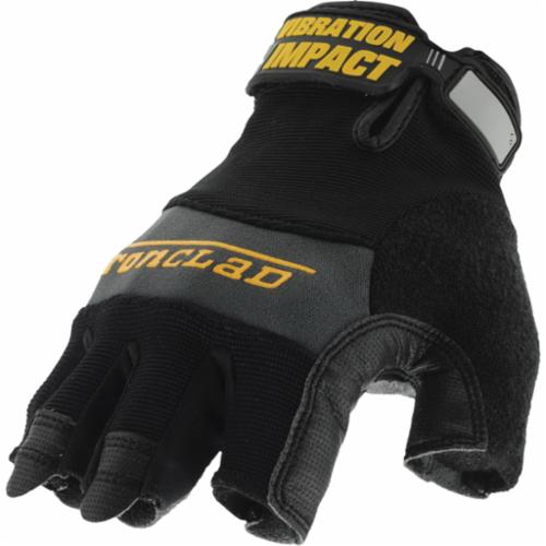 ironClad® HUG-04-L General Purpose Gloves, Utility, Full-Finger Style, L, Clarino® Synthetic Leather Palm, ArmorFlex, Black/Gray, Resists: Abrasion, Cut, Unlined Lining